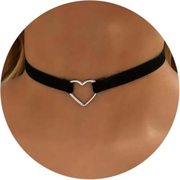 Black Necklaces for Women, Adjustable Layered Velvet Leather Lace - Picture 7 of 7